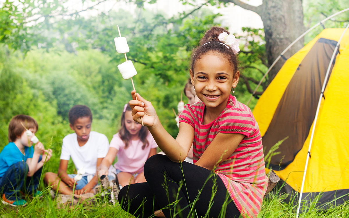 Children camping